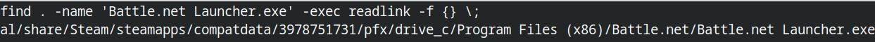 Find command results